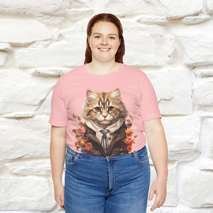 "Mr. Meow" Elegante T-shirt con gatto per uomo e donna | 100% cotone*