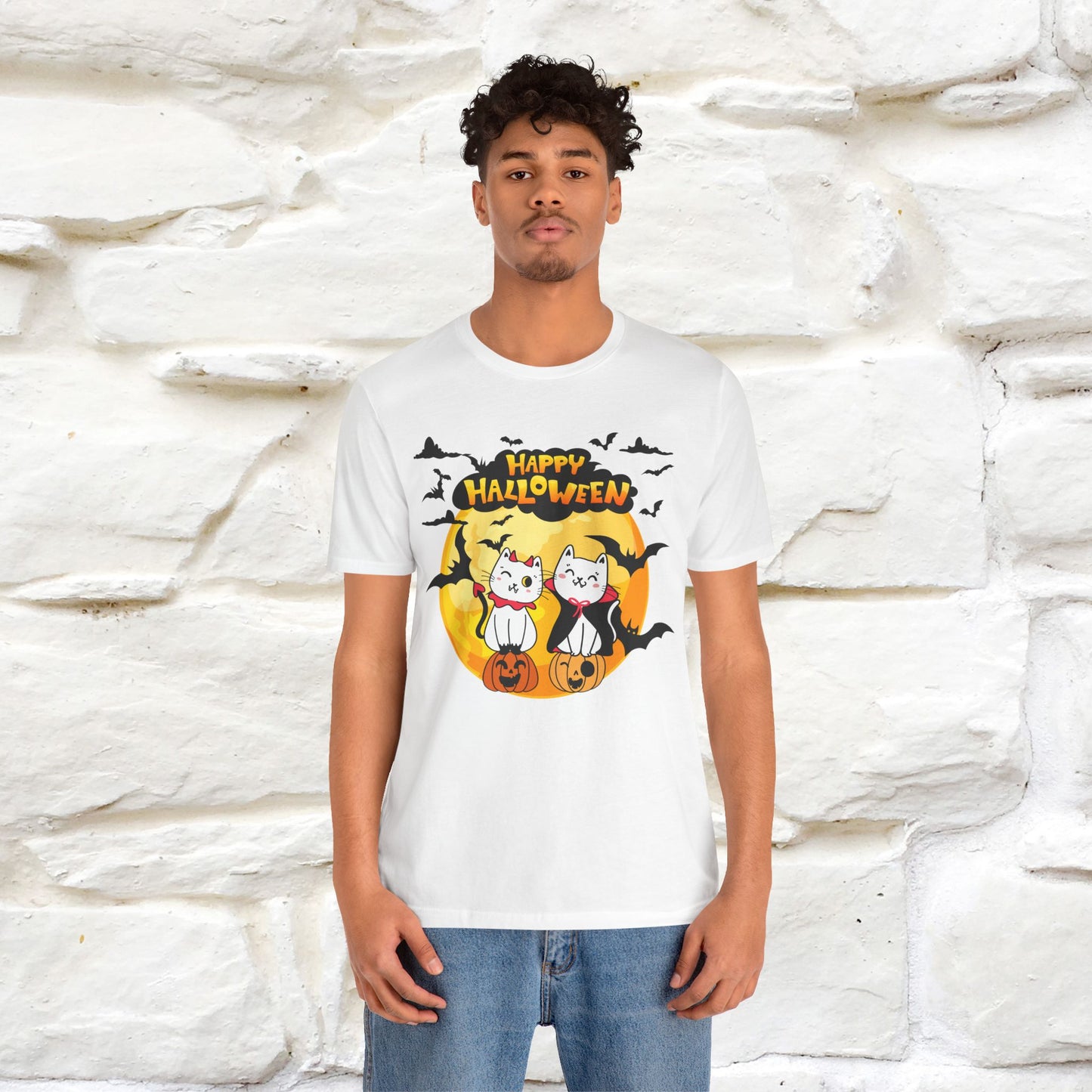 "Happy Halloween Cat Couple " Cat  T-shirt |Nunu&Miao Studio - Nunu&Miao Studio