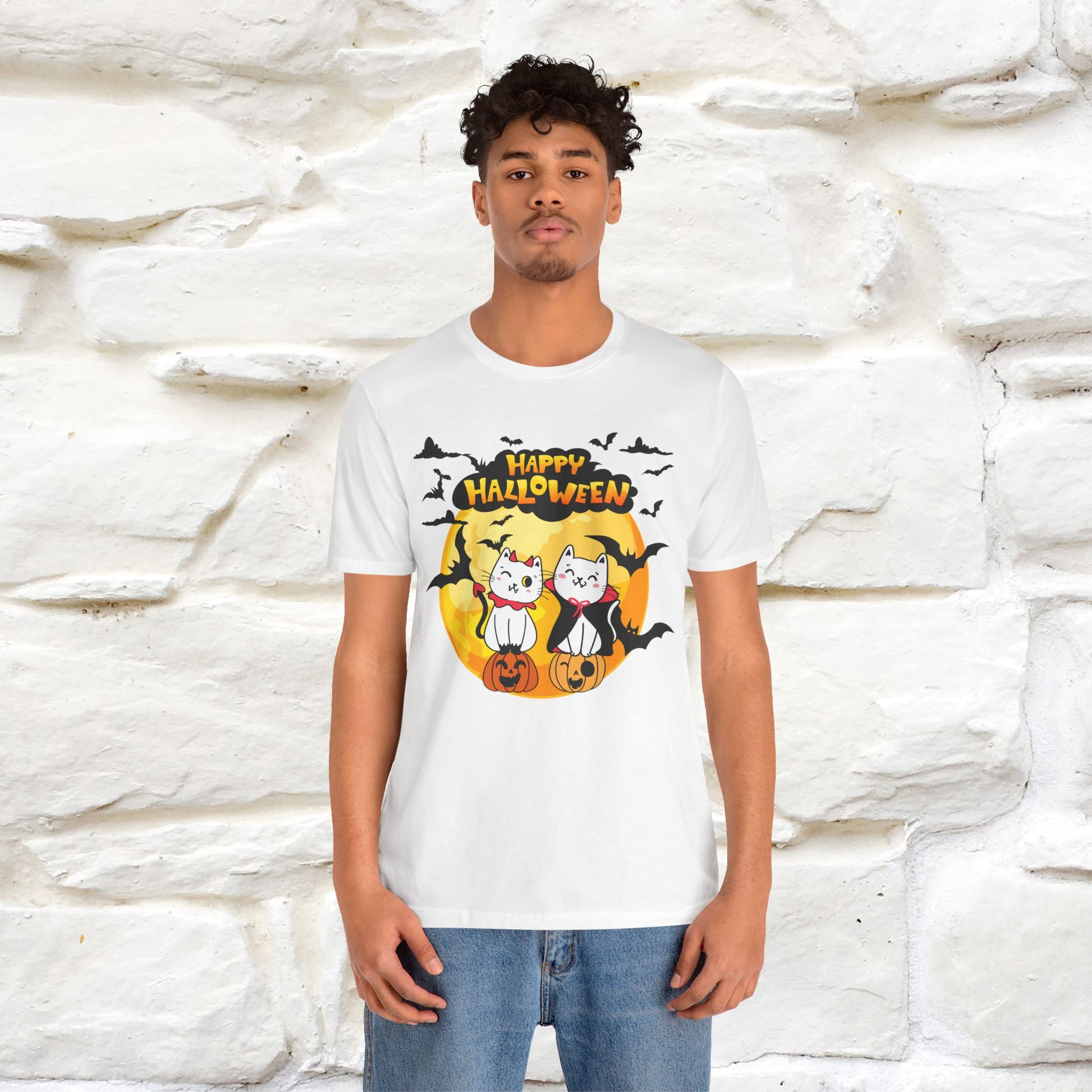 "Happy Halloween Cat Couple " Cat  T-shirt |Nunu&Miao Studio - Nunu&Miao Studio