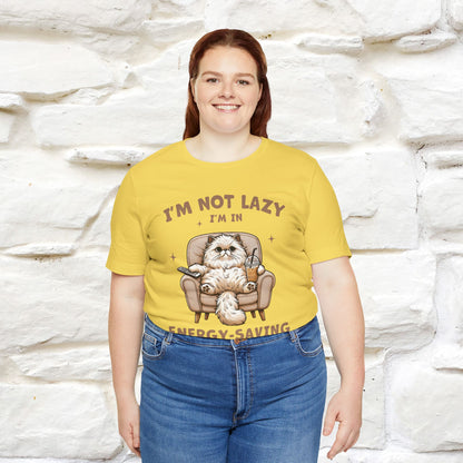 "I'm Not Lazy I'm In Energy-Saving Mode " Cat T-shirt |Nunu&Miao Studio