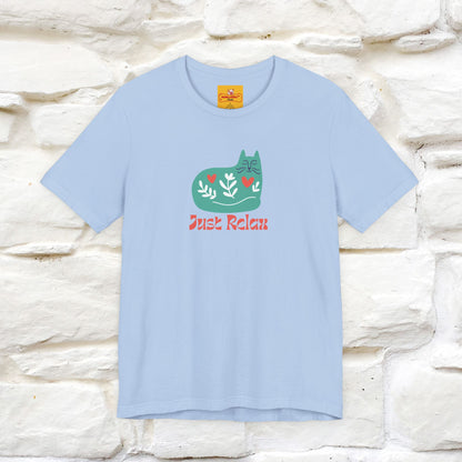 "Just Relax'' Cat T-Shirt Front and Back Design | Nunu&Miao Studio