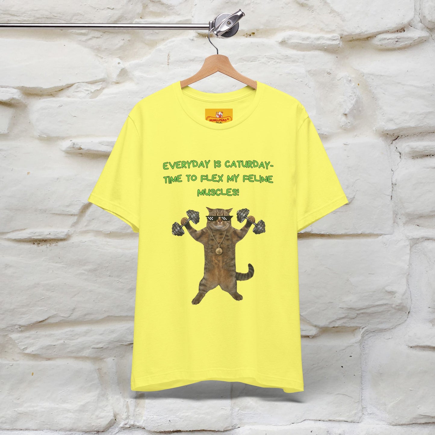 "Everyday Is Caturday – Flex My Feline Muscle"| Funny Cat T-Shirt  |Nunu&Miao Sudio - Nunu&Miao Studio