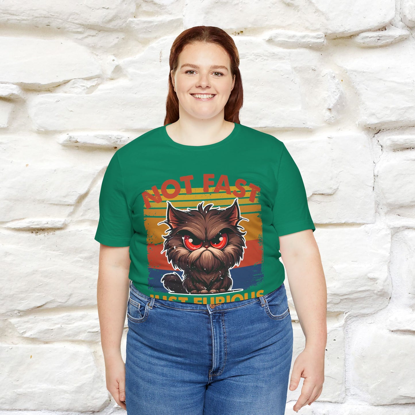 Not Fast, Just Furious |  Sarcastic Cat T-Shirt | Nunu&Miao Studio