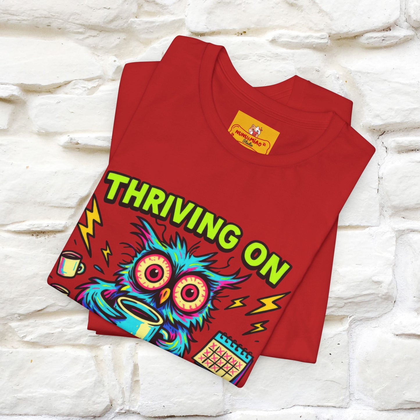 ''Thriving On Caffeine And Poor Choices''|  Sarcastic Cat T-Shirt | Nunu&Miao Studio