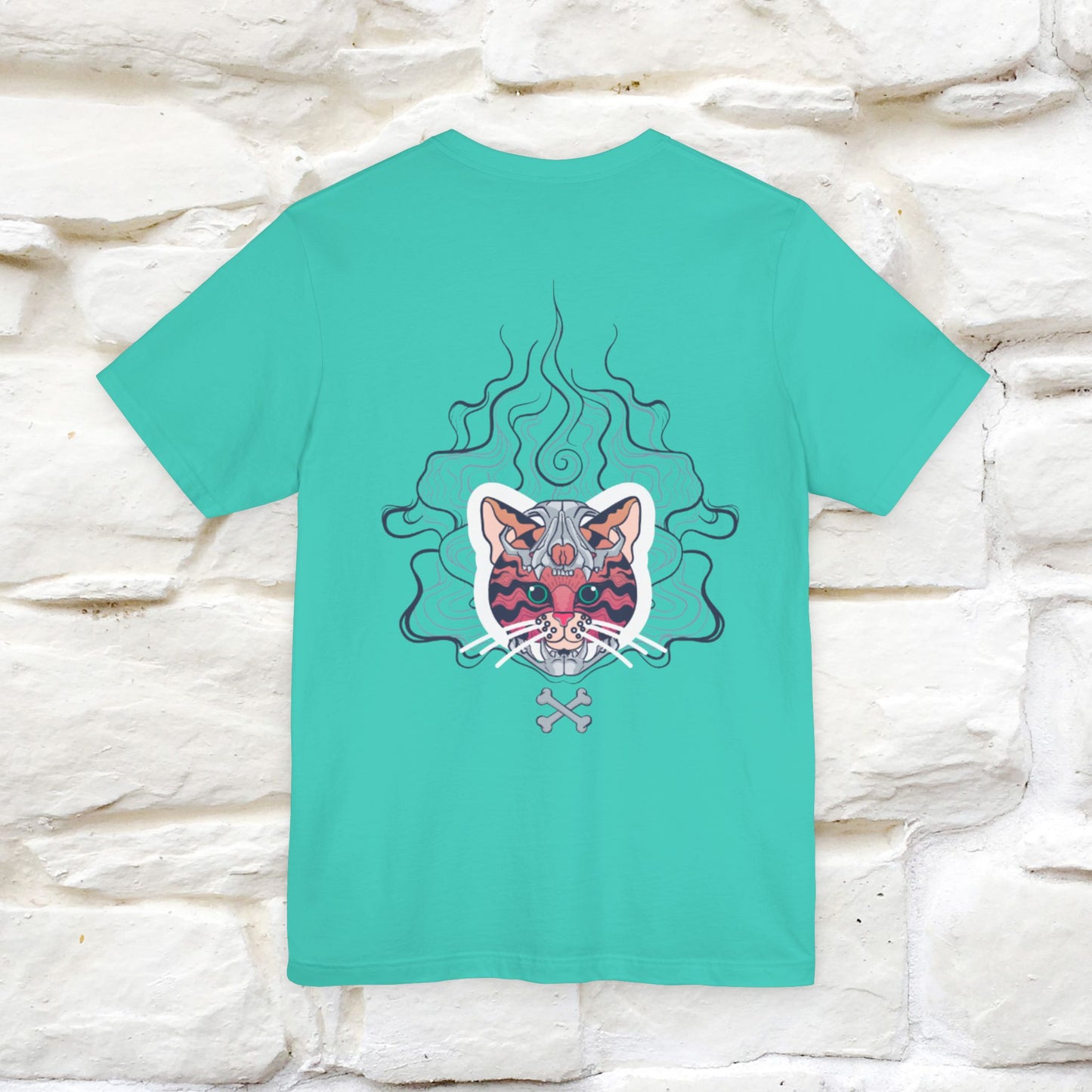 ''Air Fire Cat'' | Cat T-Shirt Front and Back Design | Nunu&Miao Studio