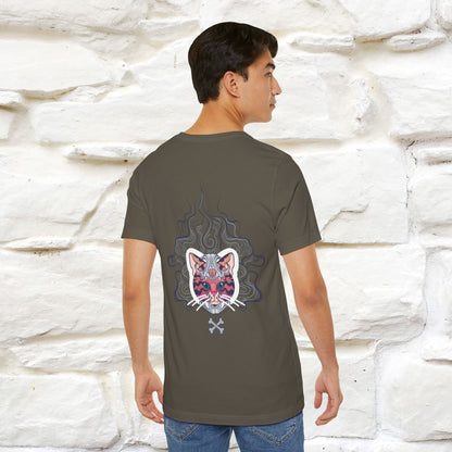 ''Air Fire Cat'' | Cat T-Shirt Front and Back Design | Nunu&Miao Studio