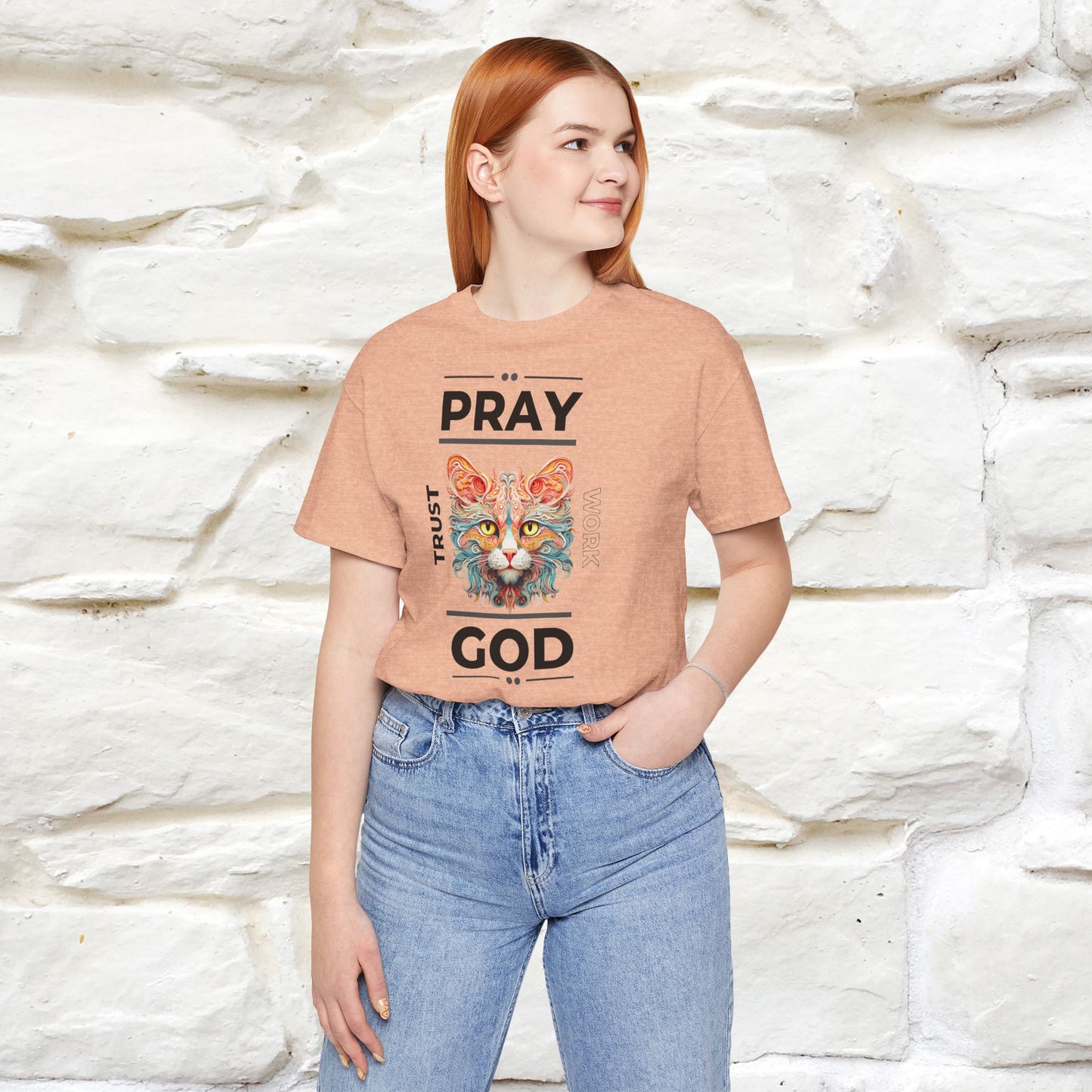 Pray, God, Trust, Work T-Shirt for Men & Women | 100% Cotton* Inspirational Tee