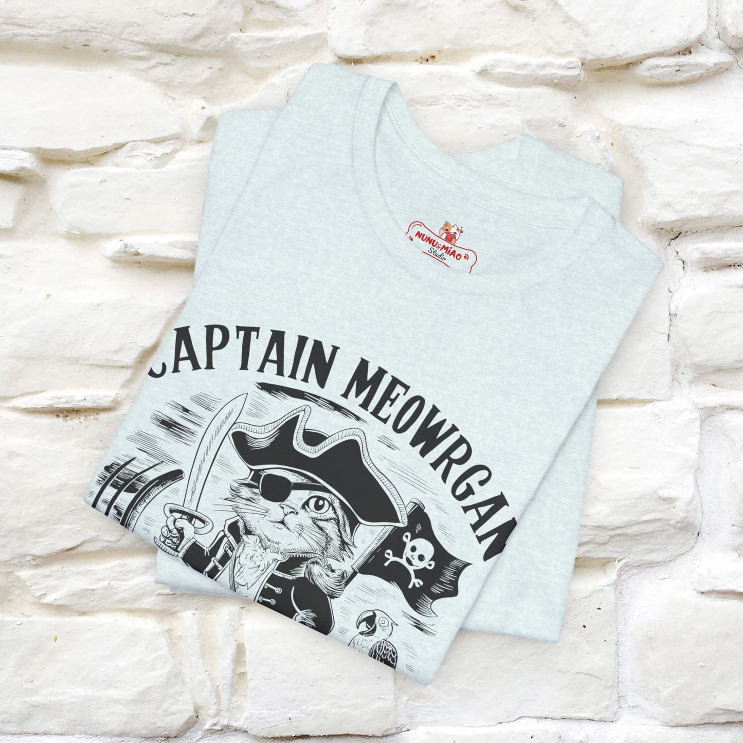 Captain Meowrgan Treasure Hunter T-Shirt | Adventure Cat Tee for Men & Women | 100% Cotton*