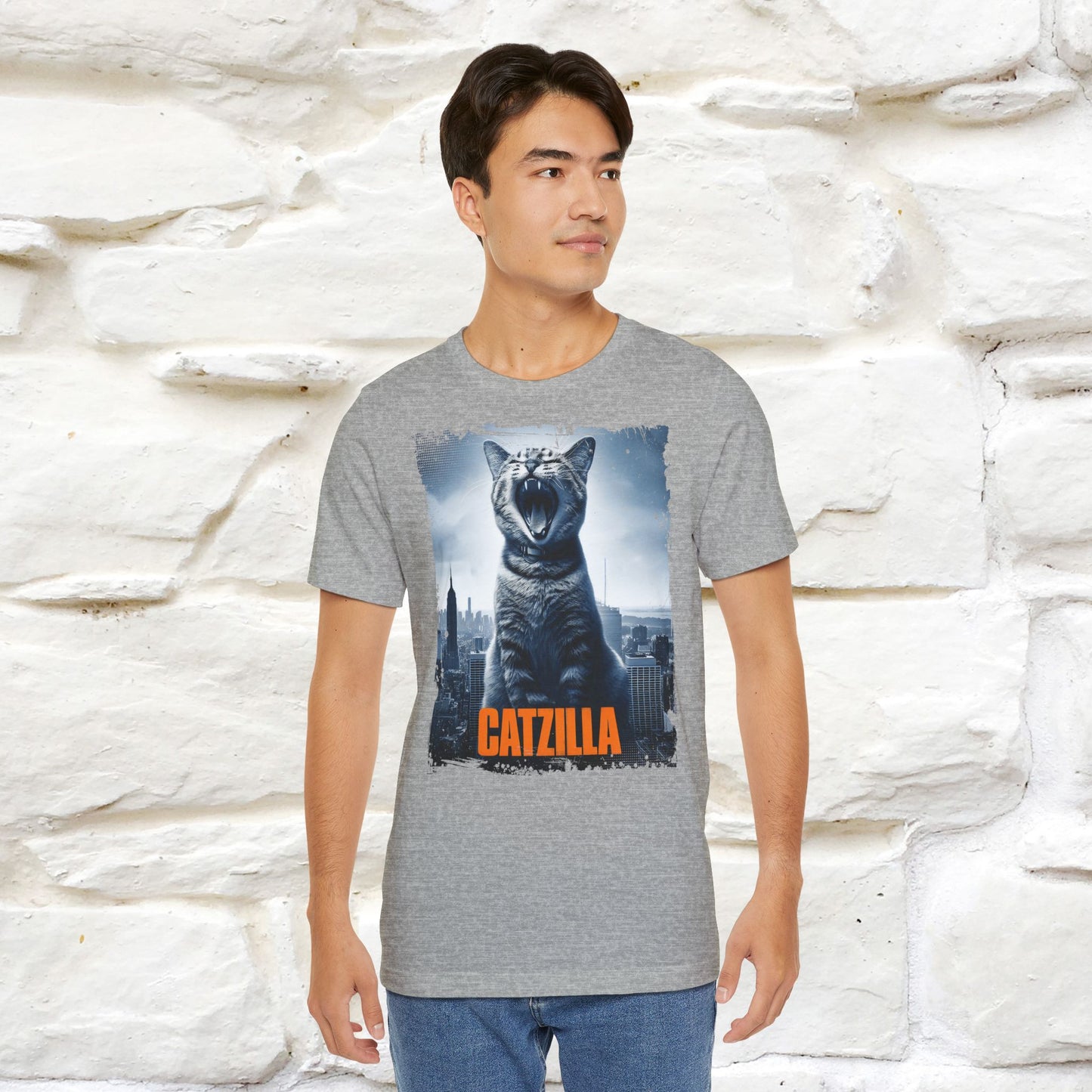 Catzilla T-Shirt | Fun Monster Cat Tee for Men & Women | 100% Cotton*