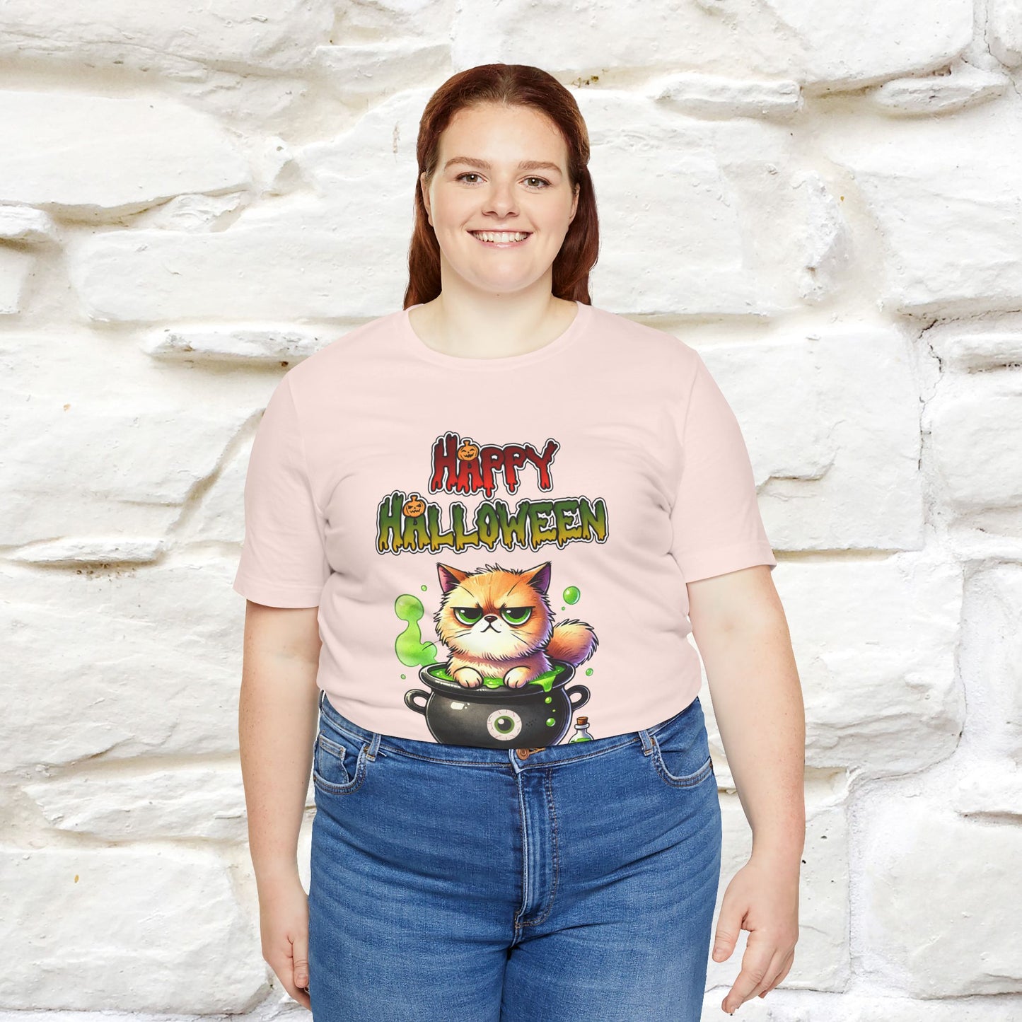 "Angry Cat Happy Halloween" Cat  T-shirt |Nunu&Miao Studio