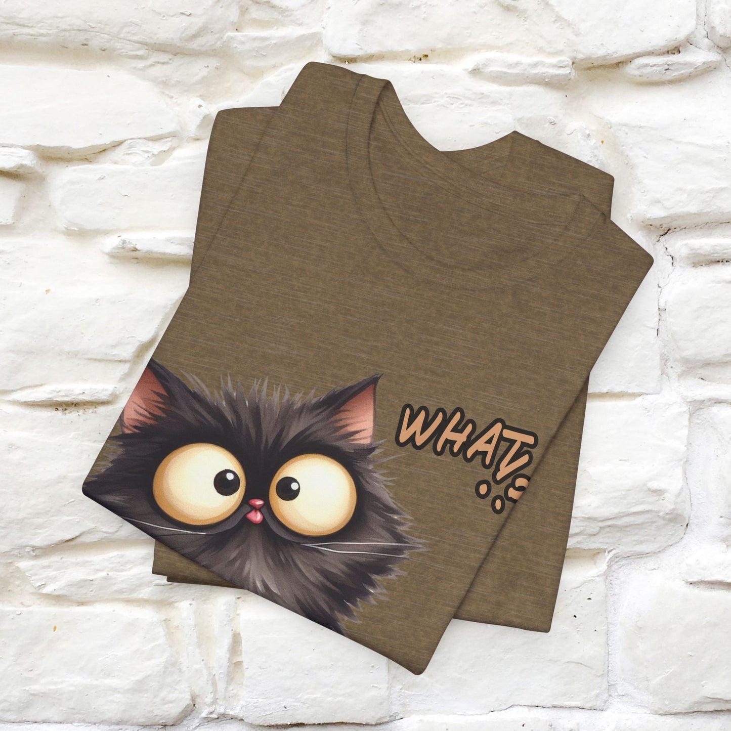 What? Cat T-Shirt for Men & Women | 100% Cotton* Funny & Stylish Tee