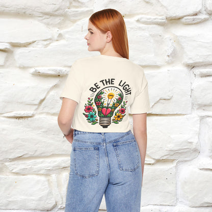 ''Be The Light" Cat T-Shirt| Front & Back Design | Nunu&Miao Studio