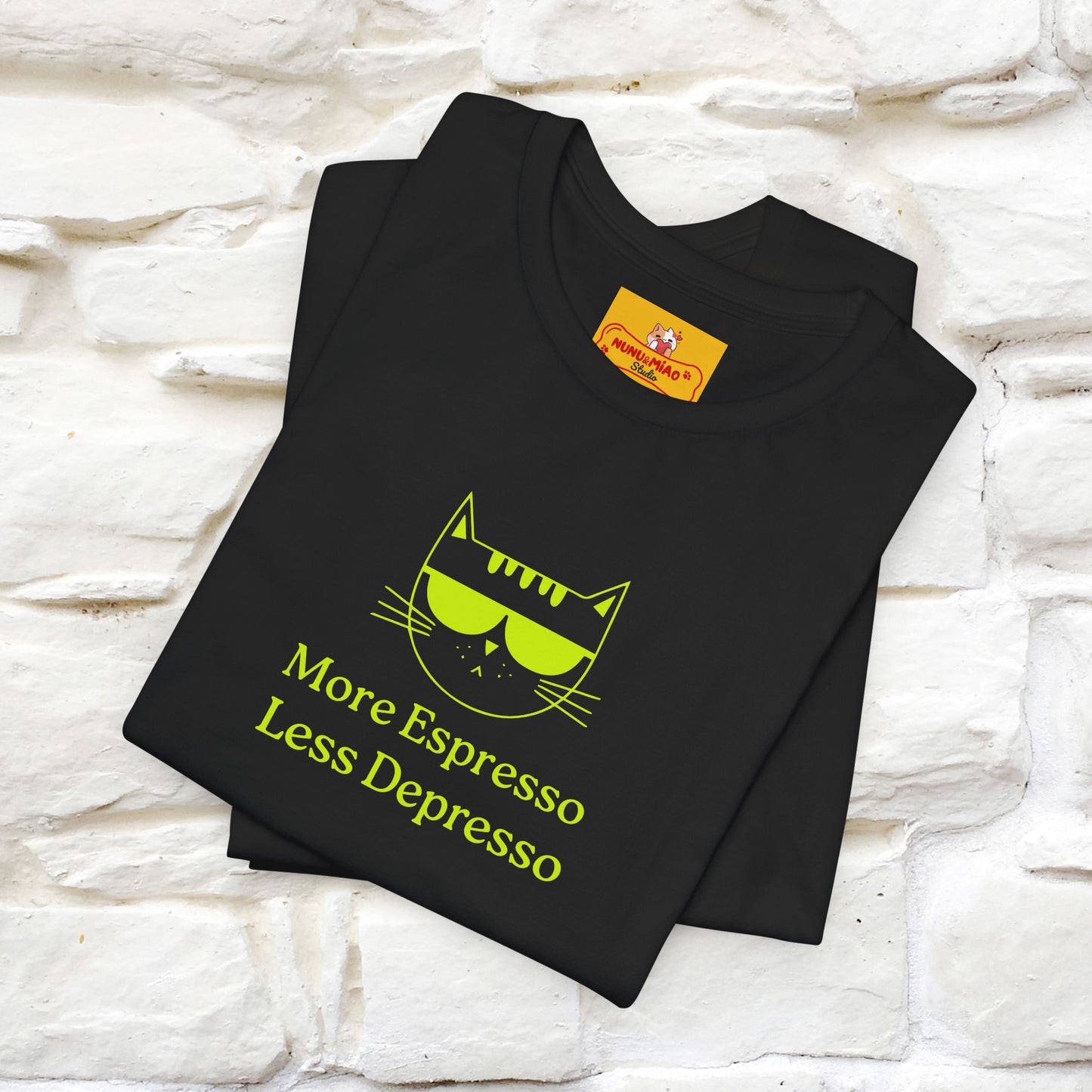 "More Espresso Less Depresso" |Cat T-Shirt | Nunu&Miao Studio
