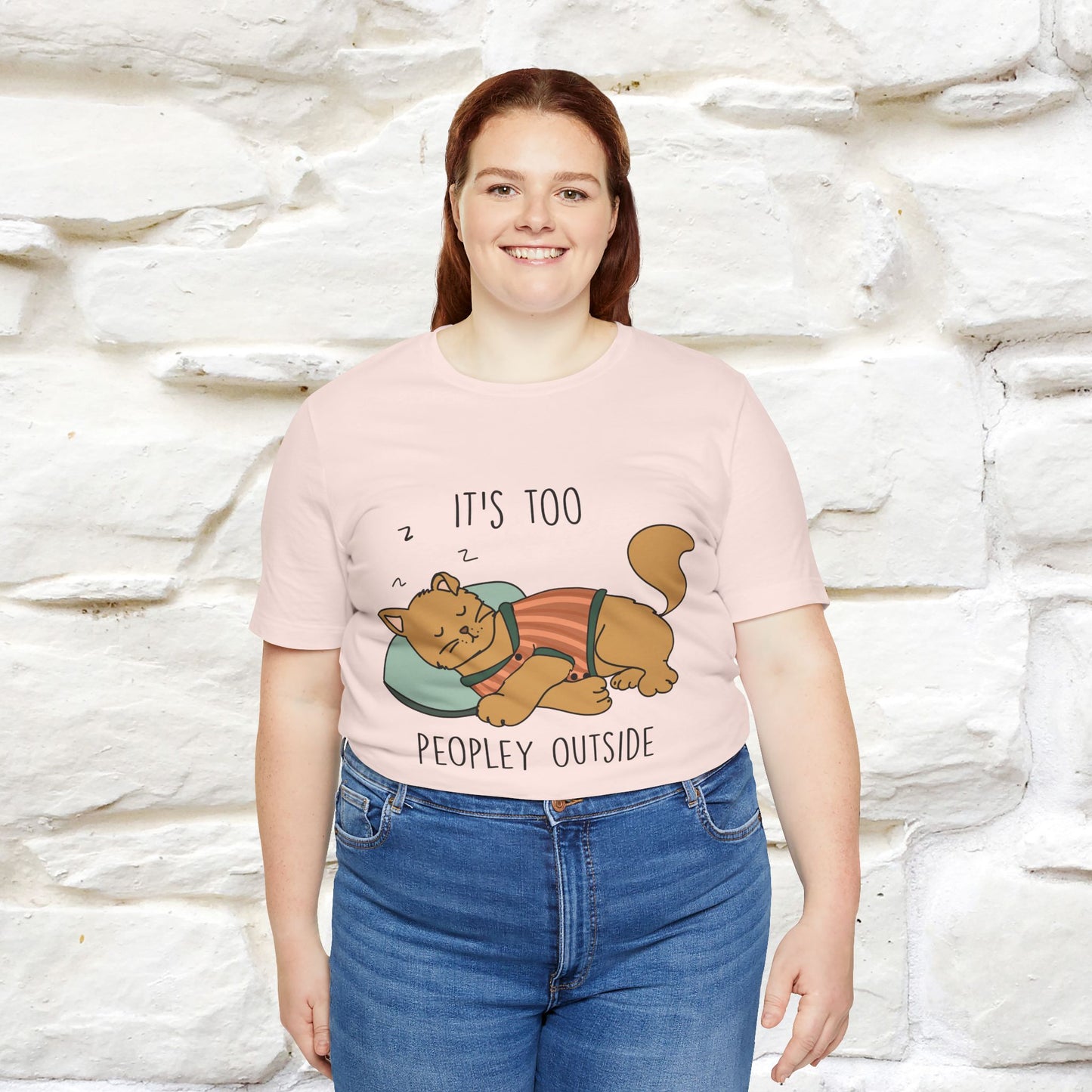 ''It’s Too Peopley Outside'' | Funny Cat T-Shirt | Nunu&Miao Studio
