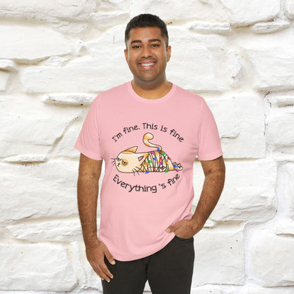 "This Is Fine" |Funny Cat T-Shirt | Nunu&Miao Studio