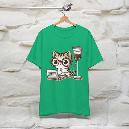 "Coffee Runs Through My Veins" Cat T-shirt for Men & Women | 100% Cotton* | Cat Lover Tee