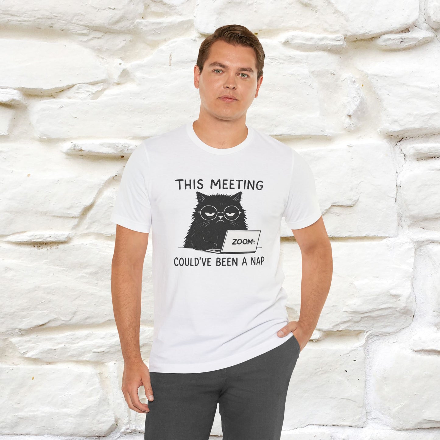 "This Meeting Could've Been a Nap" | Sarcastic Cat T-Shirt | Nunu&Miao Studio