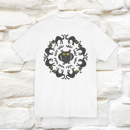 ''Black Cat Circle'' Cat T-Shirt Front and Back Design | Nunu&Miao Studio