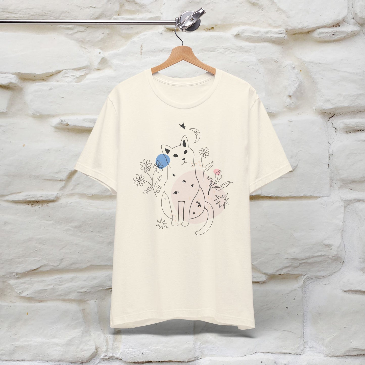 "Night Garden Cat T-Shirt for Men & Women | 100% Cotton* | Enchanting Cat Lover Tee 🐾"