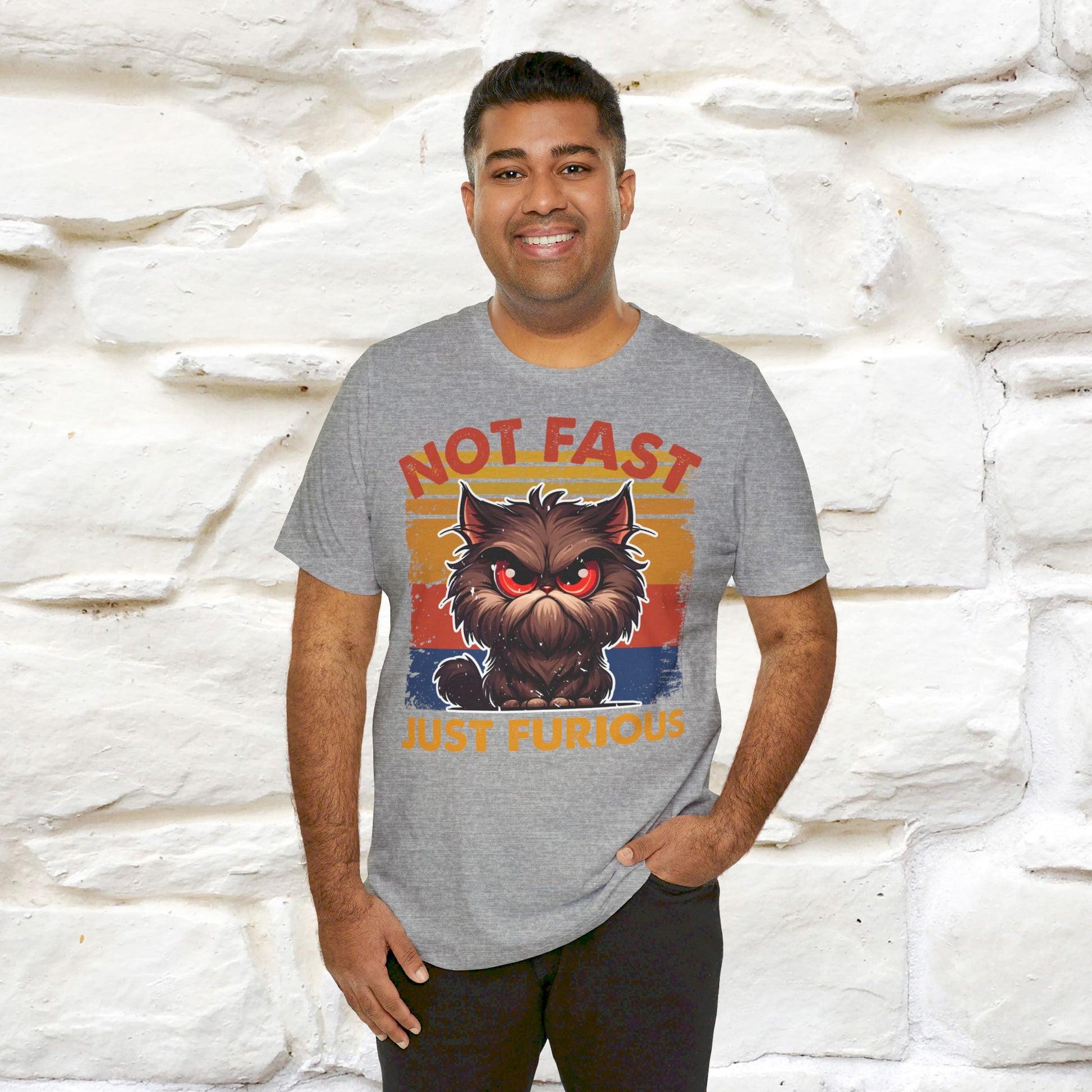 ''Not Fast Just Furious'' T-shirt for Man 100% Cotton* - Nunu&Miao Studio