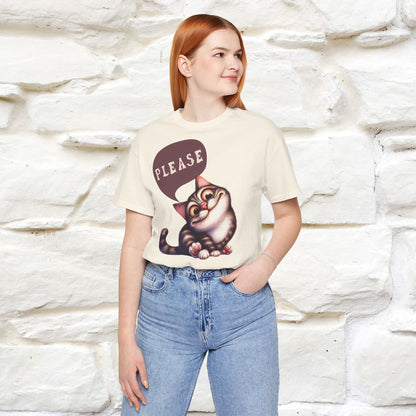 ''Please' Cat T-shirt for Women 100% Cotton* - Nunu&Miao Studio