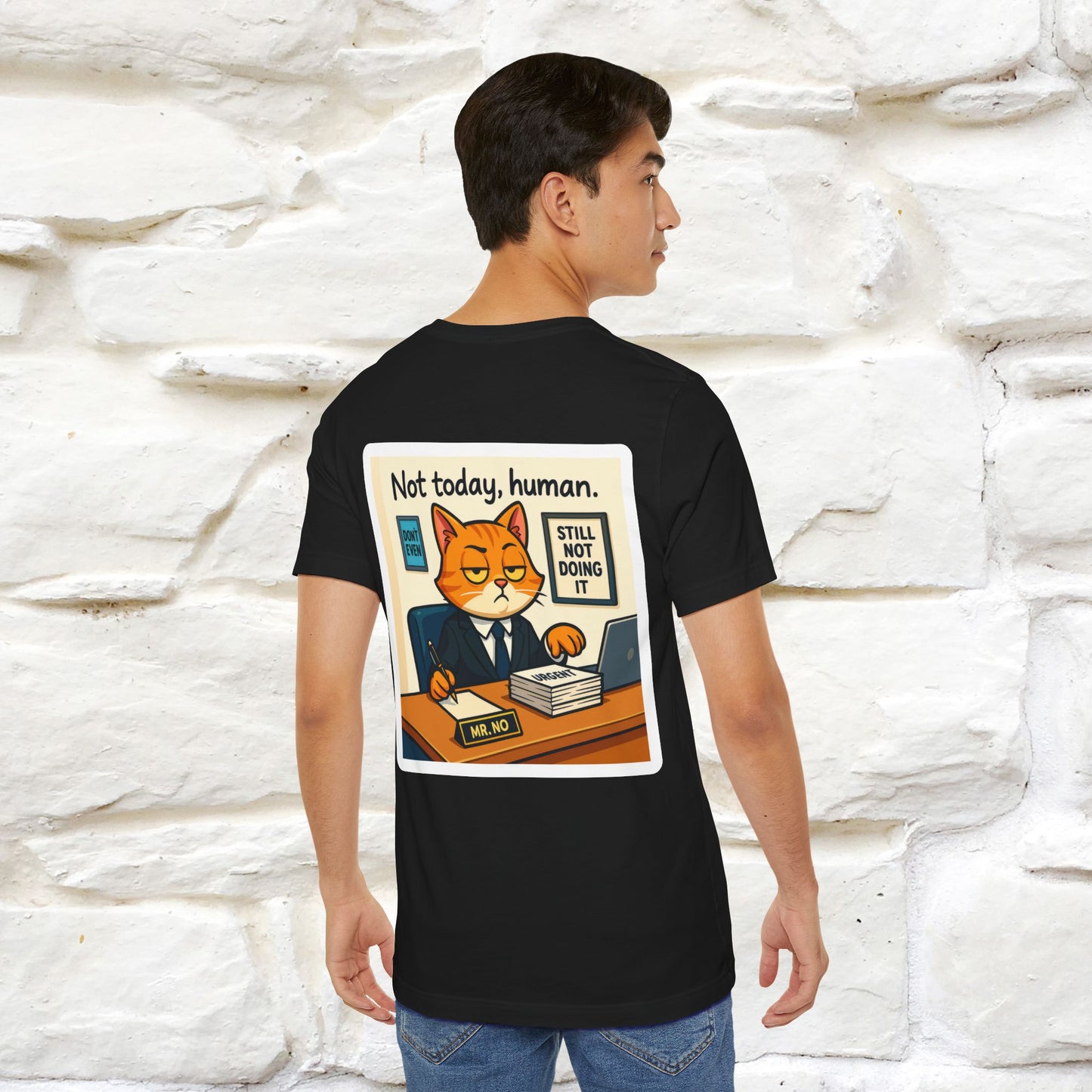 ''Not Today, Human''|  Sarcastic Cat T-Shirt | Front & Back Design | Nunu&Miao Studio
