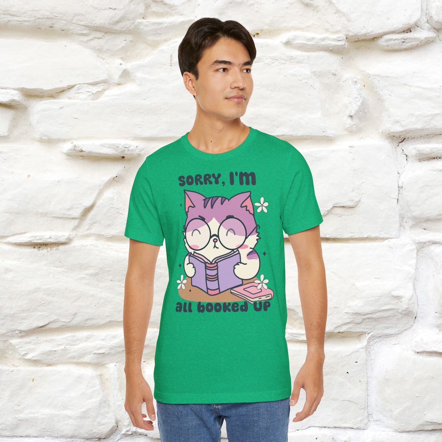 Funny Cat T-Shirt for Book Lovers – 100% Cotton* | Cute Cat Apparel for Men & Women | Gifts for Cat Lovers