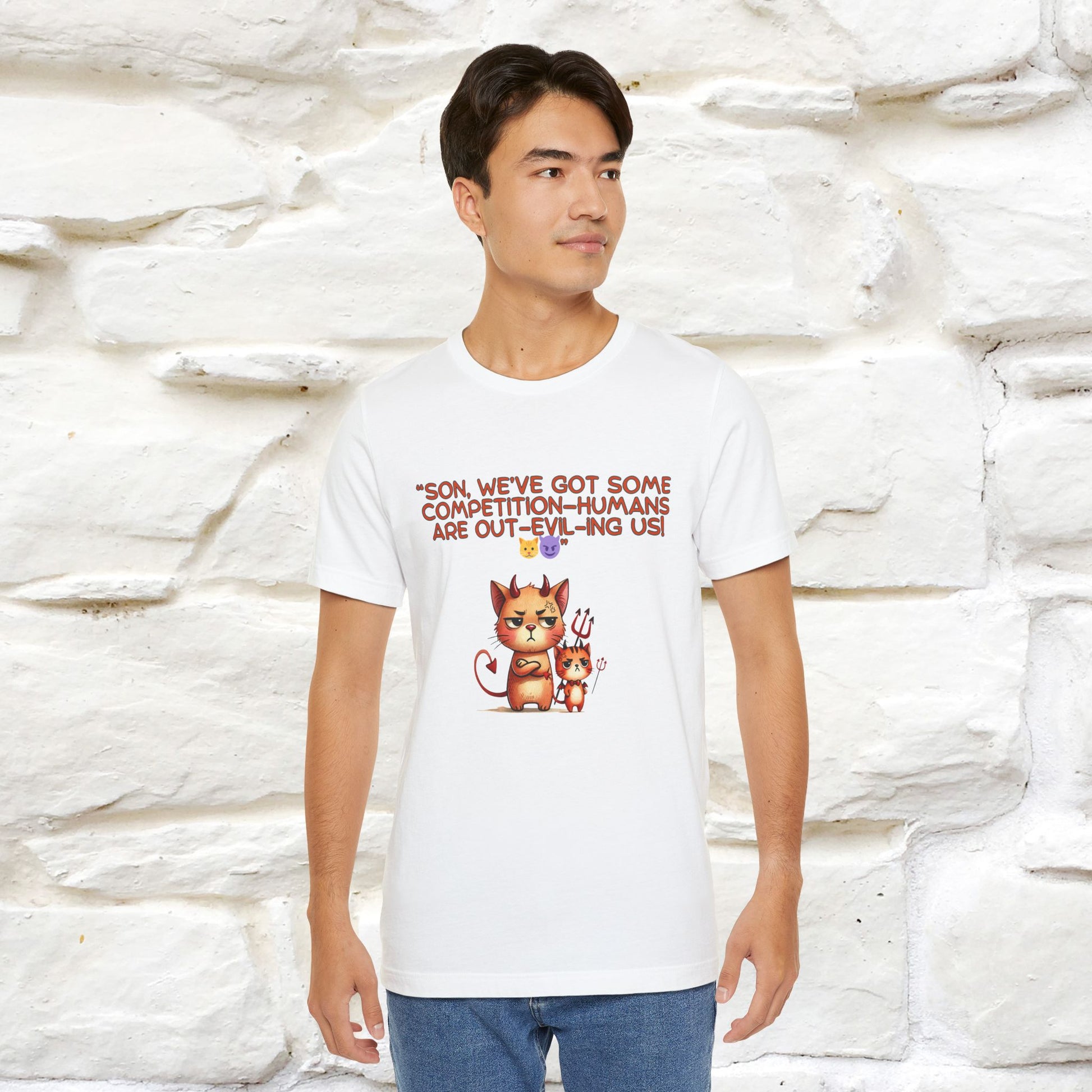 "Humans Are Out-Evil-Ing Us." Cat  T-shirt |Nunu&Miao Studio - Nunu&Miao Studio