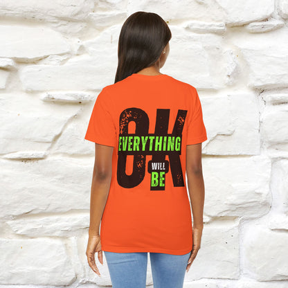 ''Everything Will Be Ok '' Cat T-Shirt Front and Back Design | Nunu&Miao Studio