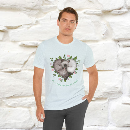 "All You Need Is Love" Cat T-Shirt | 100% Cotton* | Adorable Cat Apparel for Men & Women