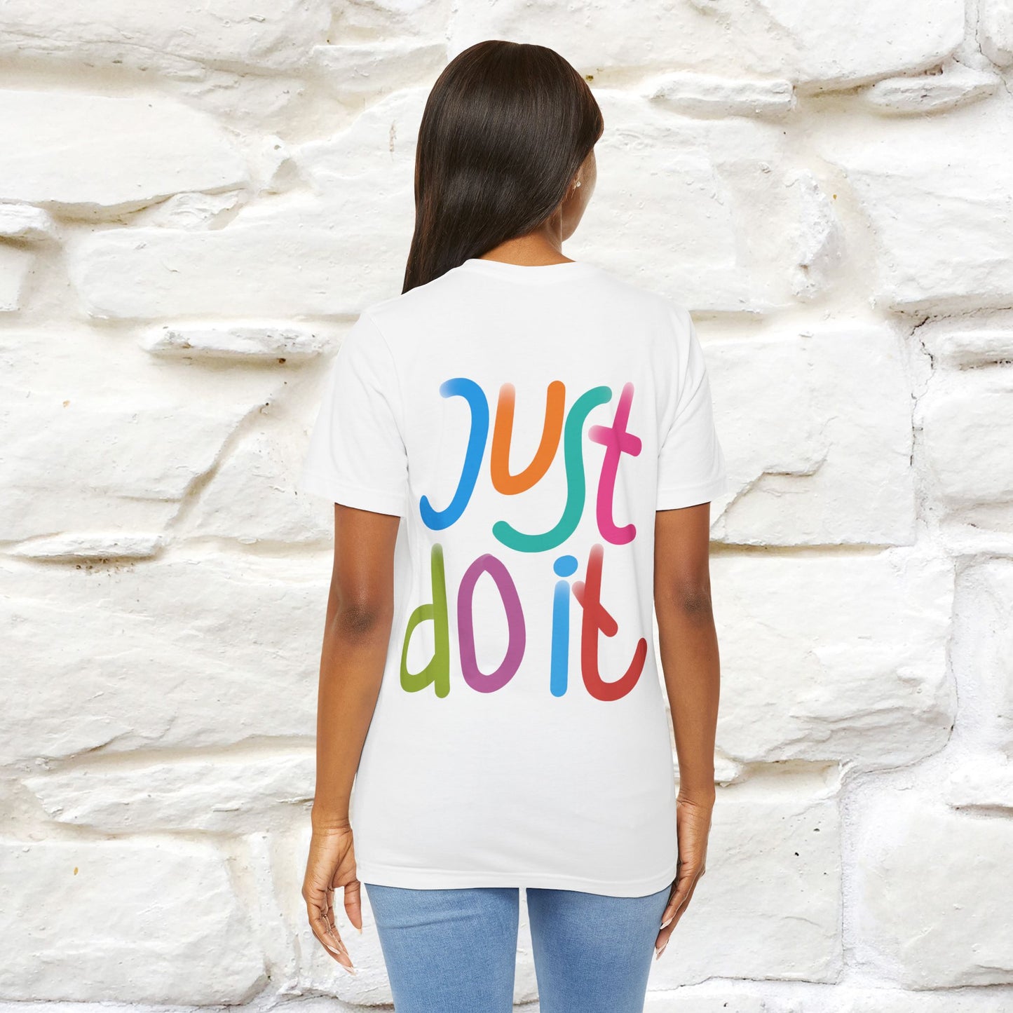 "Yes, Just Do It" Cat T-Shirt| Front & Back Design | Nunu&Miao Studio