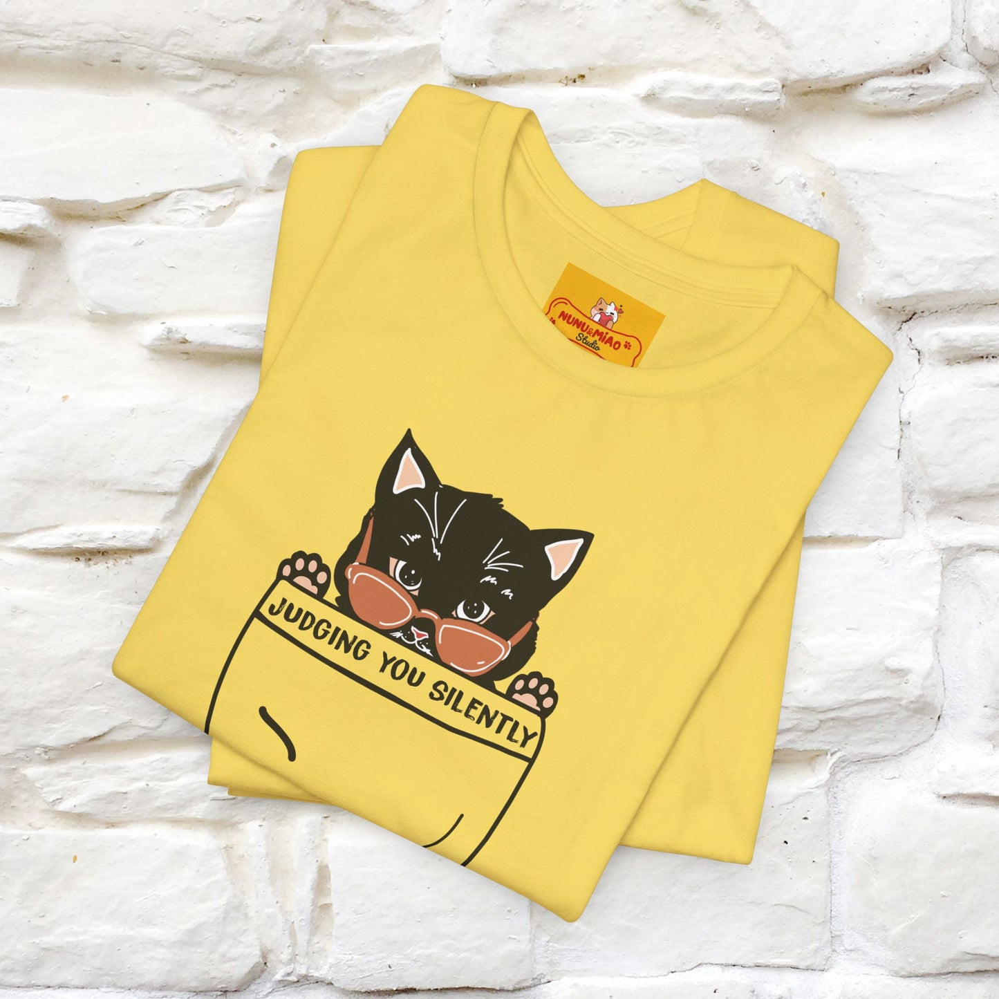''Judging You Silently'' | Cat T-Shirt for Men | Nunu&Miao Studio