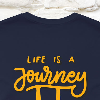 "Life Is A Journey'' Cat T-Shirt | Front & Back Design | Nunu&Miao Studio