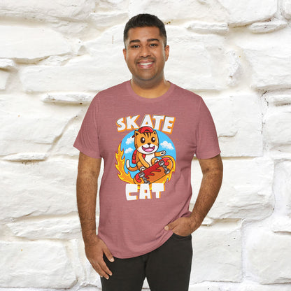 "Skate Cat" Cat T-shirt for Men & Women | 100% Cotton