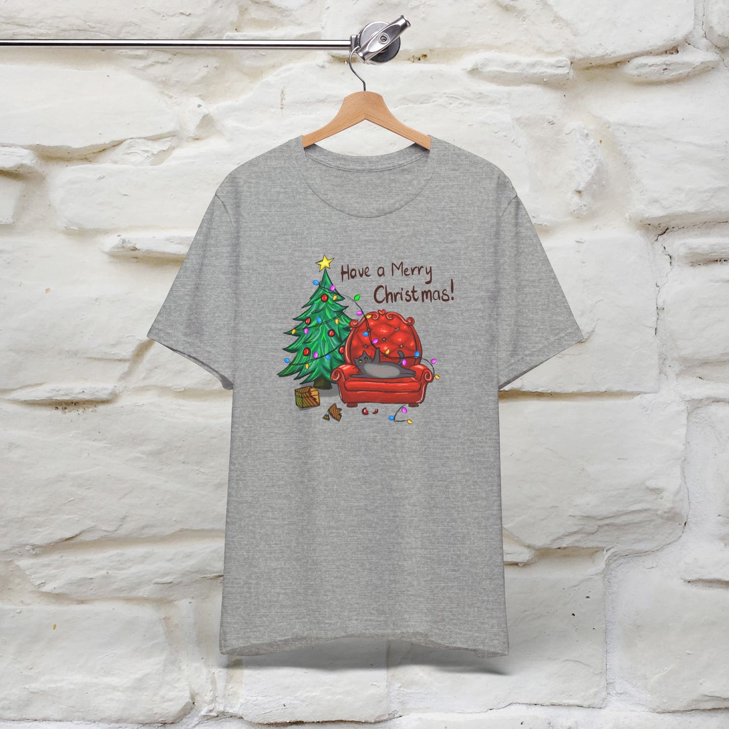 Have a Merry Christmas | Festive Cat Christmas Shirt for Men & Women | 100% Cotton