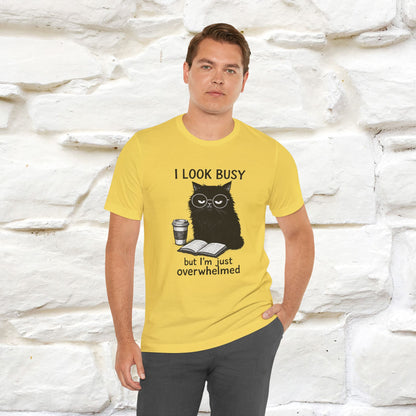 "I Look Busy But I'm Just Overwhelmed" |Cat T-Shirt | Nunu&Miao Studio