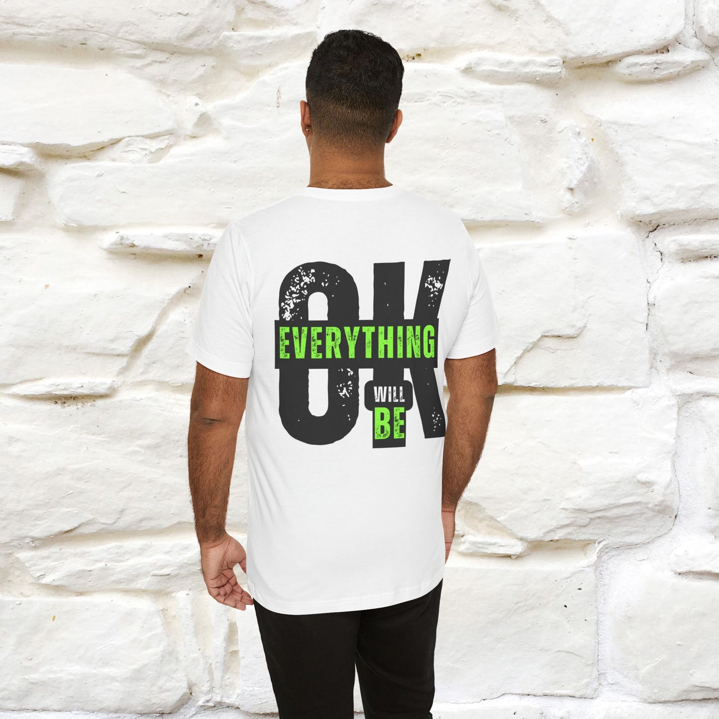 ''Everything Will Be Ok '' Cat T-Shirt Front and Back Design | Nunu&Miao Studio