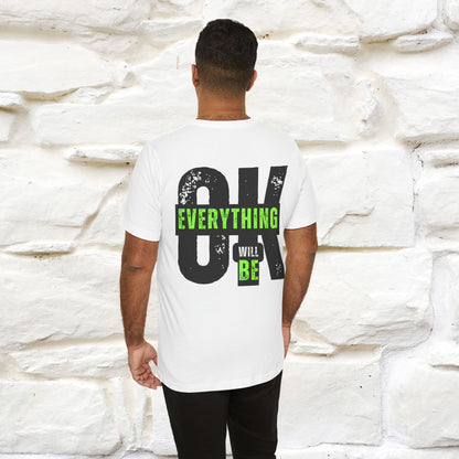 ''Everything Will Be Ok '' Cat T-Shirt Front and Back Design | Nunu&Miao Studio