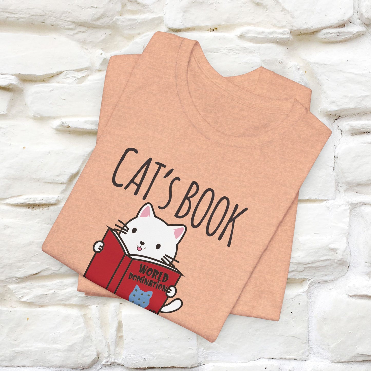 "Cat's Book Coffee" Cat T-Shirt for Men & Women | 100% Cotton* | Cozy Vibes for Book & Cat Lovers