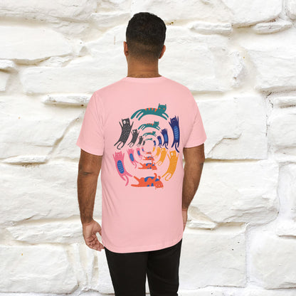 "The Hypnotic Meow'' Cat T-Shirt Front and Back Design | Nunu&Miao Studio