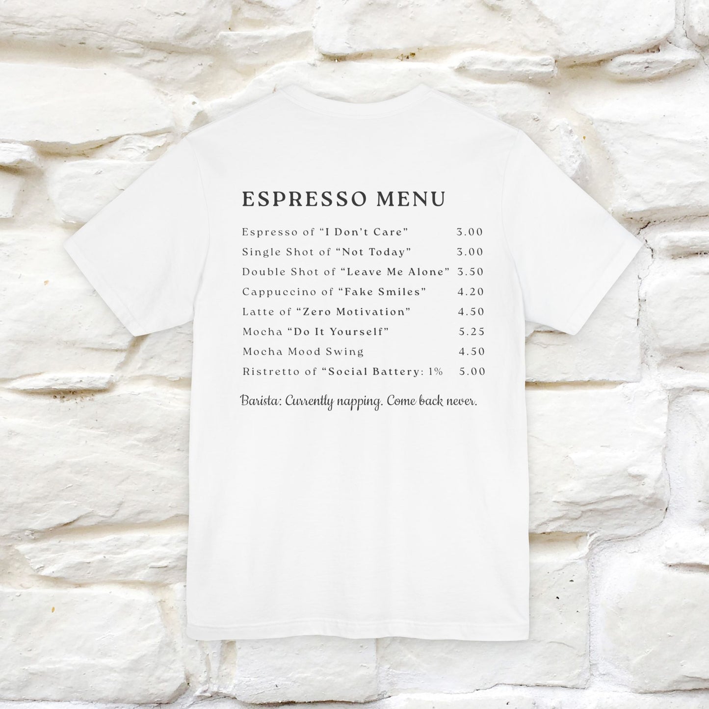 "More Espresso Less Depresso" |Cat T-Shirt | Nunu&Miao Studio