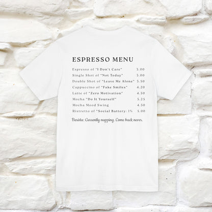 "More Espresso Less Depresso" |Cat T-Shirt | Nunu&Miao Studio