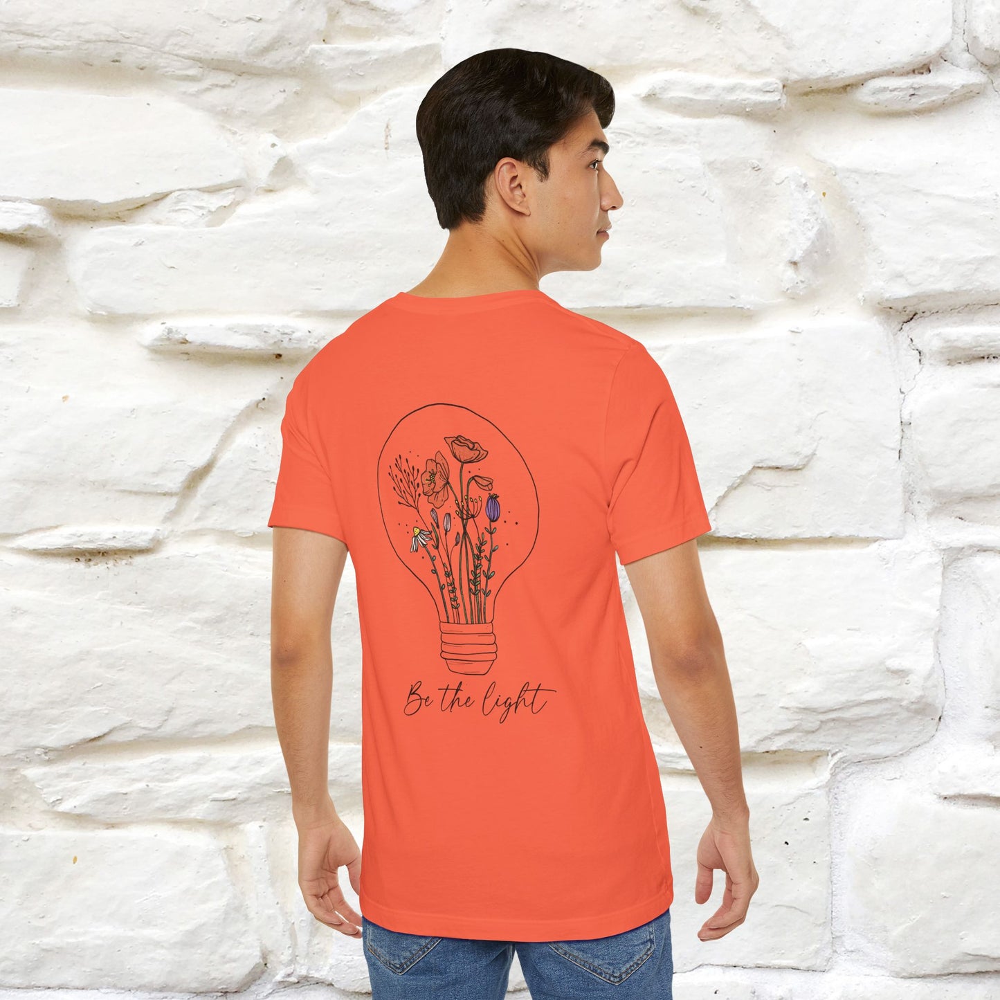 "Be The Light" Cat T-Shirt | Front & Back Design | Nunu&Miao Studio