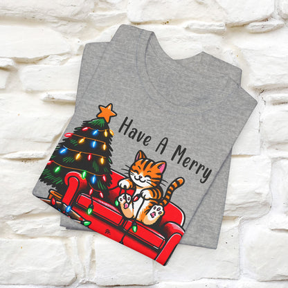 “Have A Merry Christmas! T-Shirt | Festive Cat Shirt for Men & Women | 100% Cotton”