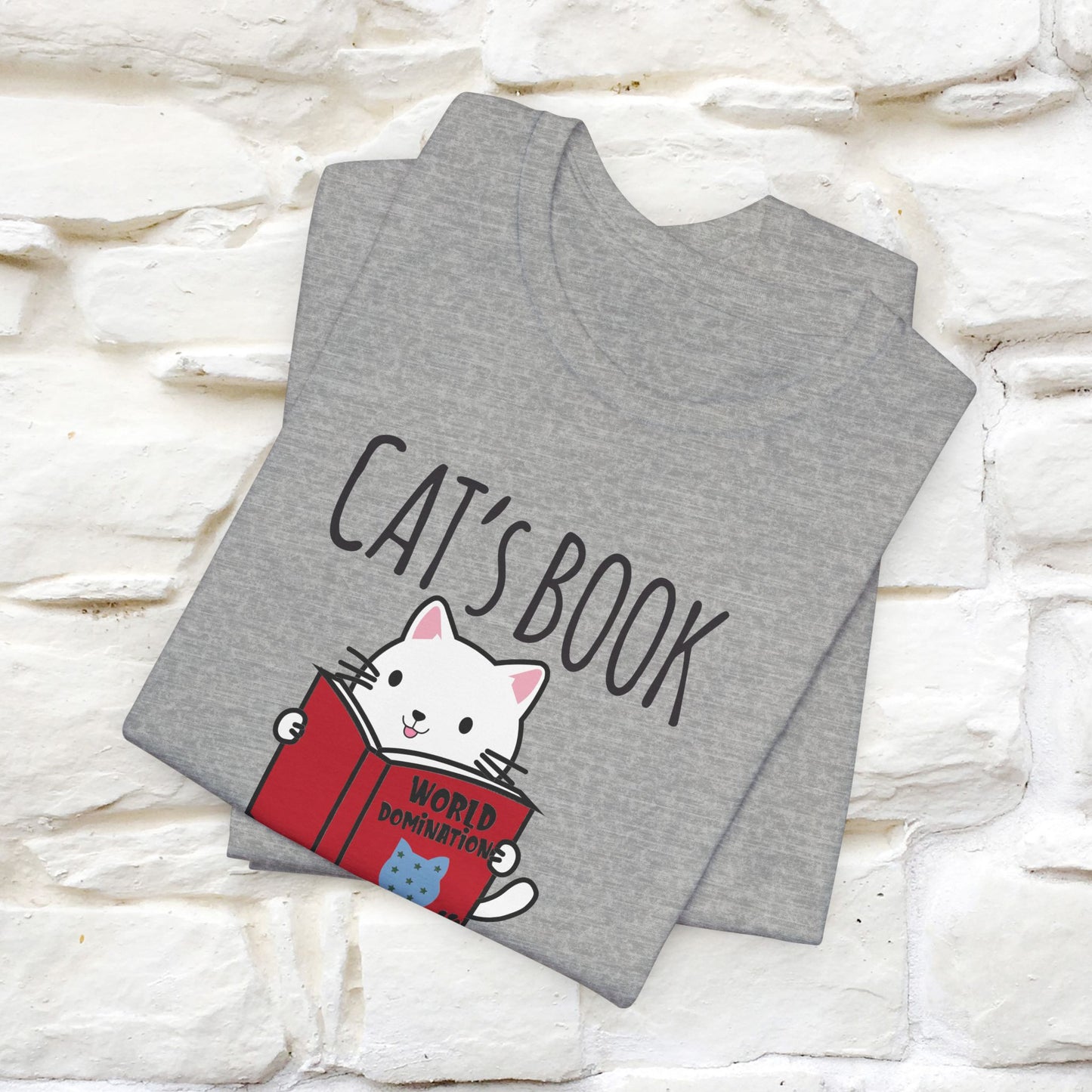 "Cat's Book Coffee" Cat T-Shirt for Men & Women | 100% Cotton* | Cozy Vibes for Book & Cat Lovers