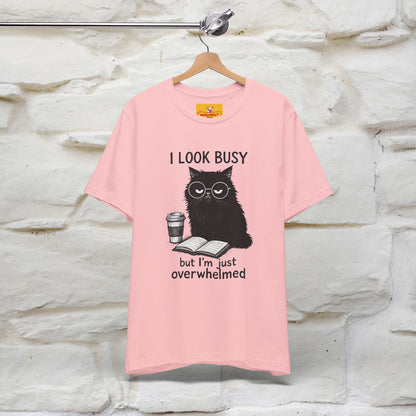 "I Look Busy But I'm Just Overwhelmed" |Cat T-Shirt | Nunu&Miao Studio