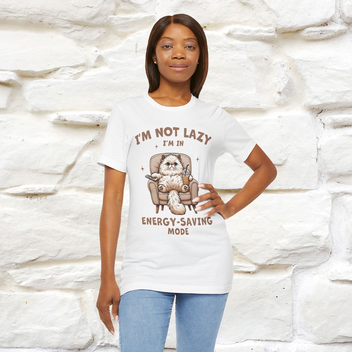 "I'm Not Lazy I'm In Energy-Saving Mode " Cat T-shirt |Nunu&Miao Studio