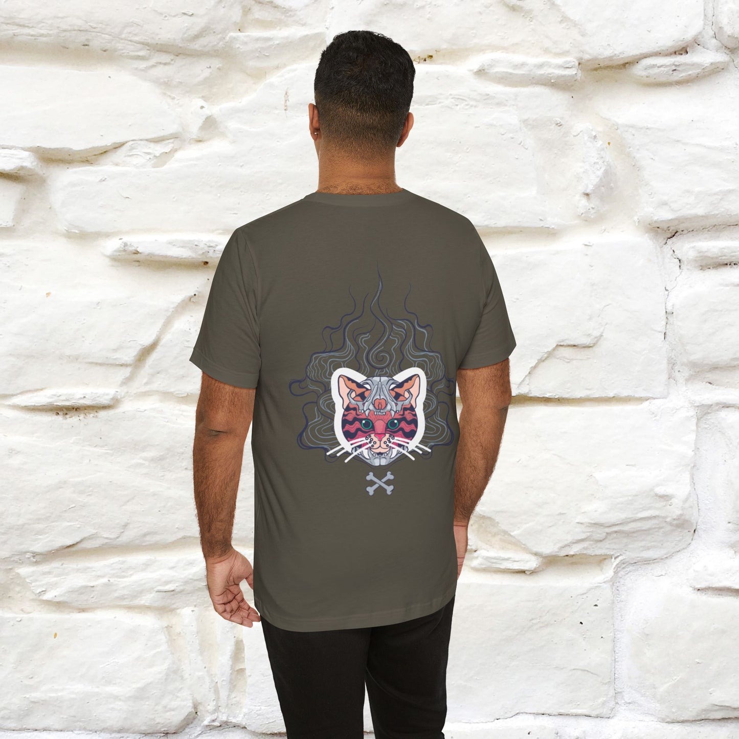 ''Air Fire Cat'' | Cat T-Shirt Front and Back Design | Nunu&Miao Studio