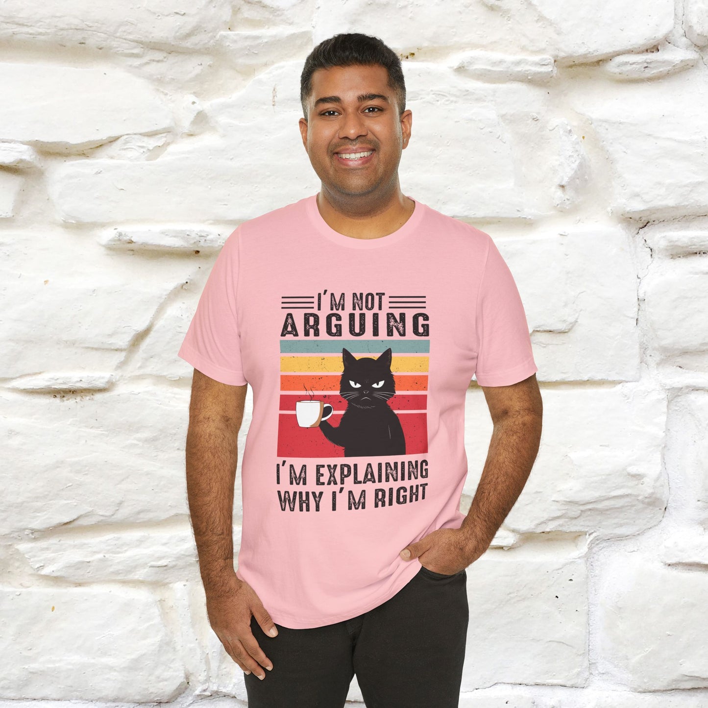 Non sto discutendo, sto spiegando perché ho ragione T-shirt con gatto per uomo e donna | 100% cotone* Maglietta divertente