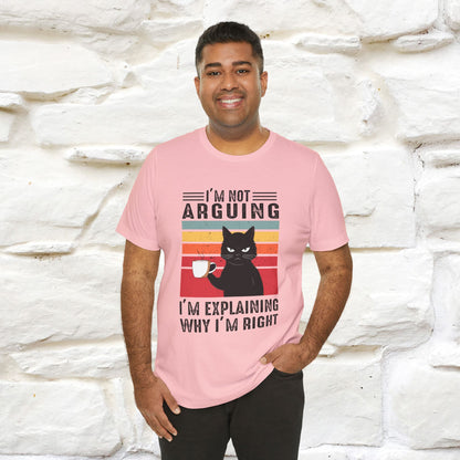 Non sto discutendo, sto spiegando perché ho ragione T-shirt con gatto per uomo e donna | 100% cotone* Maglietta divertente
